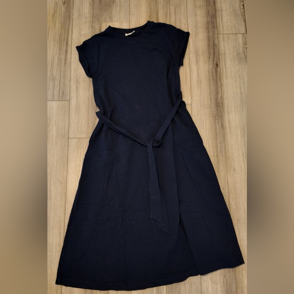 On 34th Women’s Navy Tie Waist Dress Size M Office Work Casual Lagonlook - Picture 4 of 12